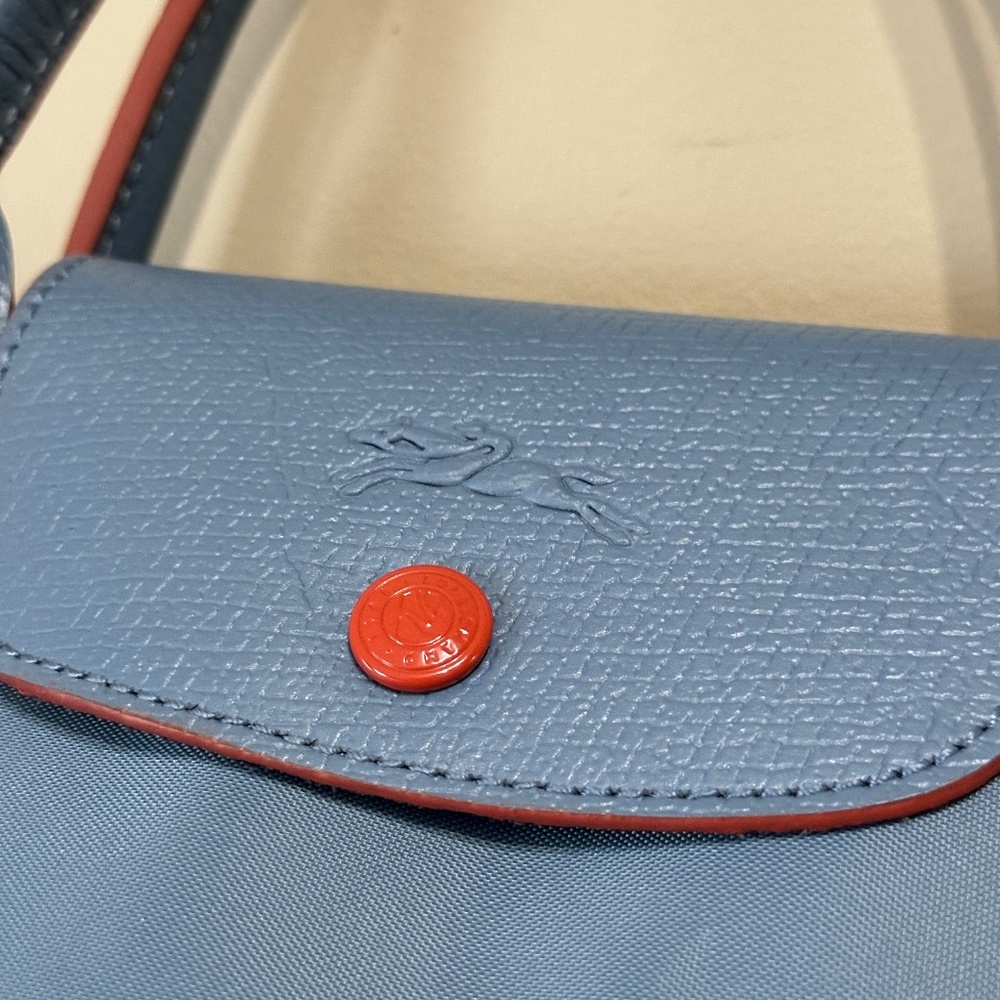 Longchamp le pliage Blue Medium Size Tote Bag Hand Bag - Picture 3 of 10